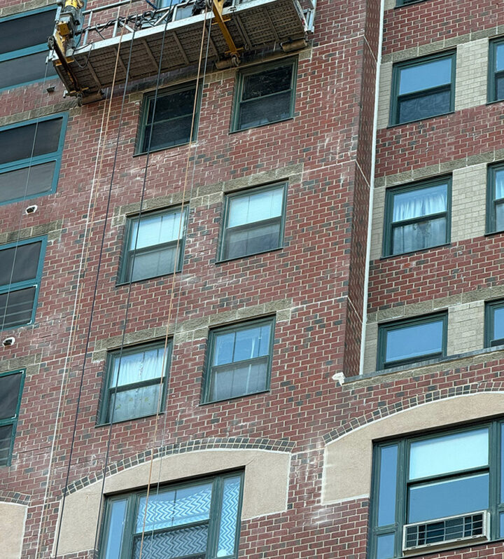 Commercial exterior caulking and waterproofing services at a commercial building in Portland, ME