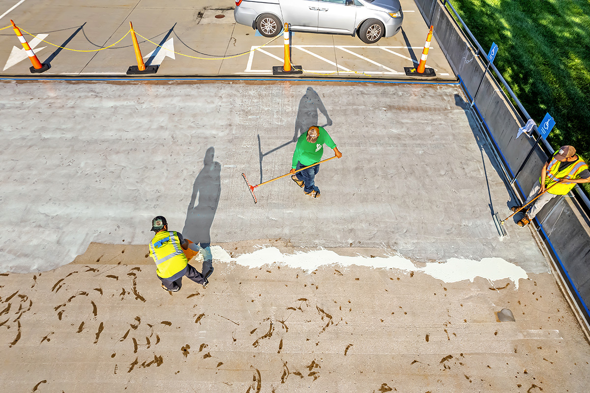 Parking Deck Traffic Coating Installation in Kansas City, MO