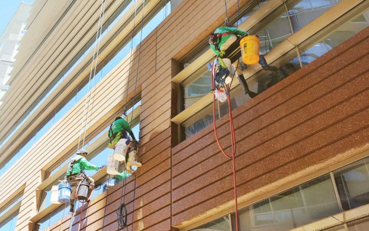 Commercial-building-waterproofing-contractors commercial building waterproofing contractors applying coating