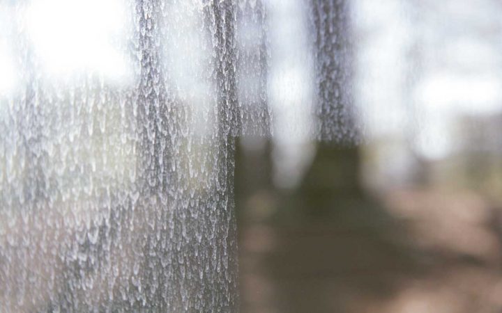 Before and after of hard water stain removal services