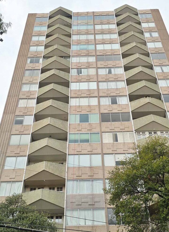 Building Facade Precast Stone Restoration, Waterproofing, and Caulking in Dallas, TX