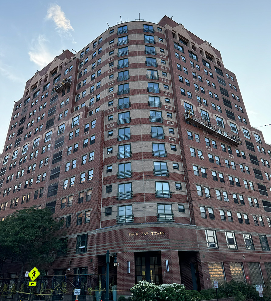 Brick and masonry restoration project at commercial building in Portland, ME