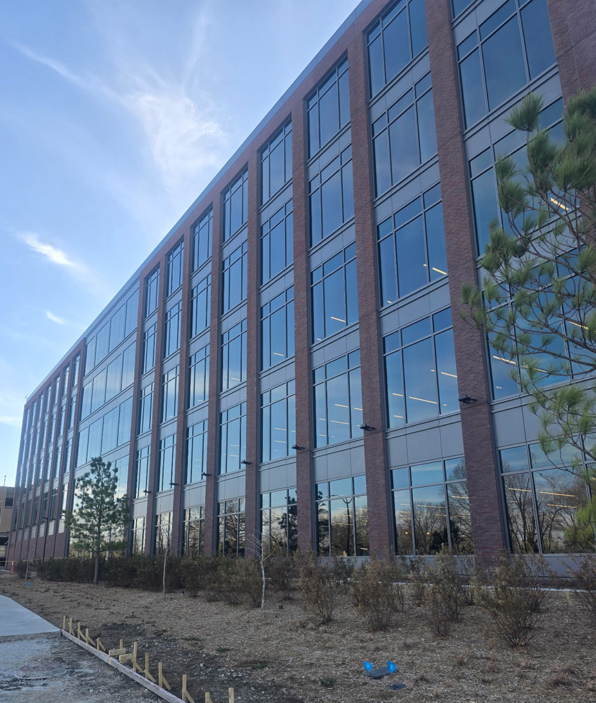 Glass stain removal for commercial building in Bentonville, AR