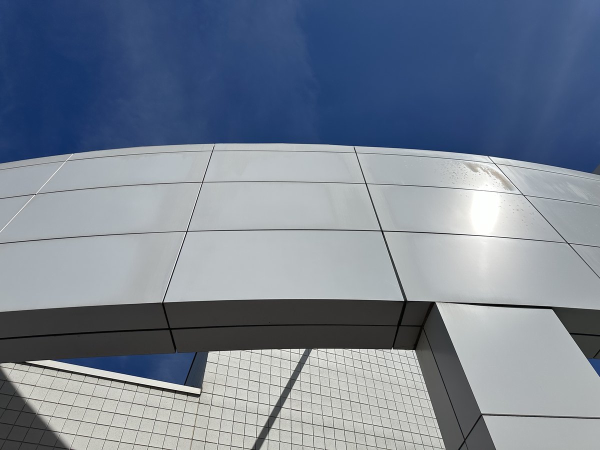 Aluminum composite panel staining at a commercial building in Salt Lake City, UT