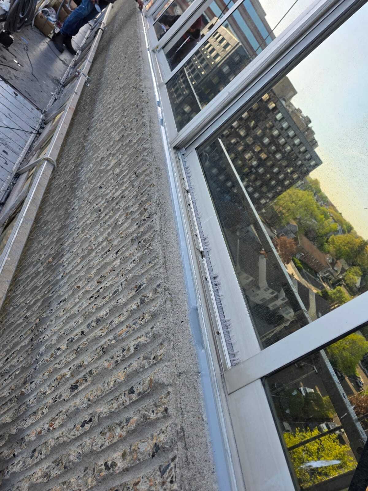 Commercial caulking contractor at a commercial building in Stamford, CT