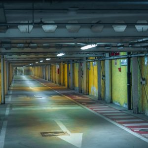Parking deck traffic coating system application on a Dallas TX parking structure